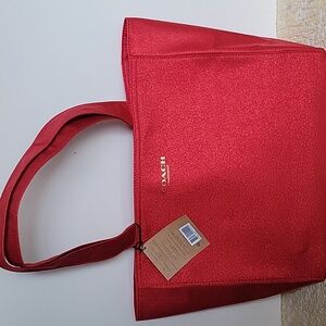 Coach Vibrant Red Tote Bag